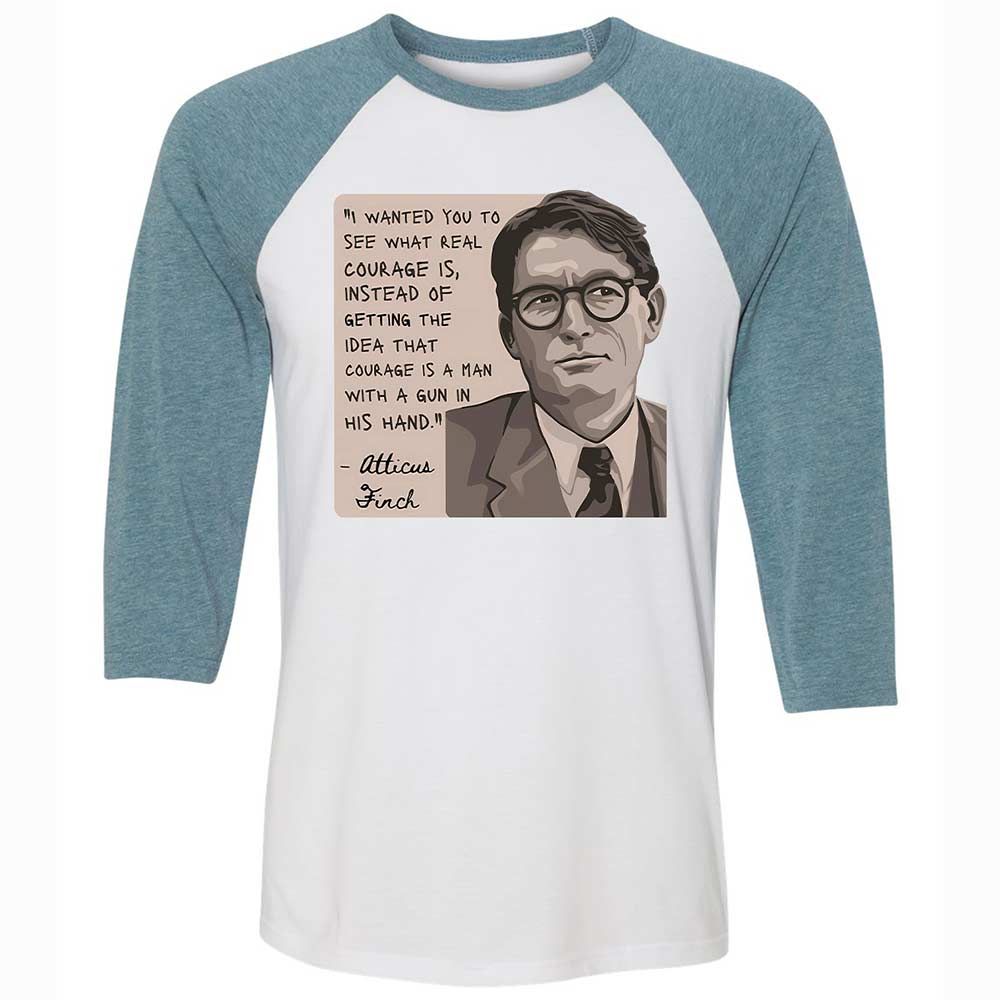 Real Courage Quote - White/Denim - 3