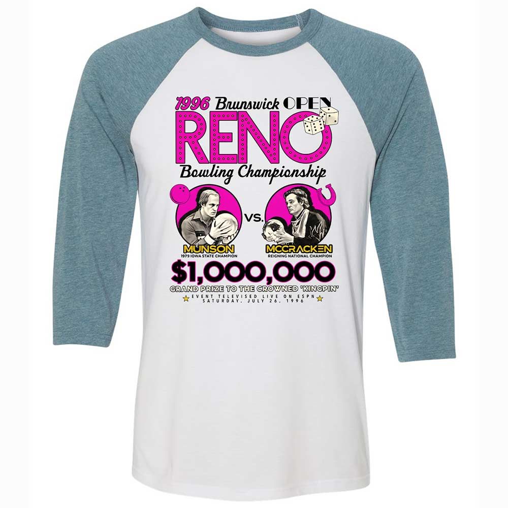 Unisex 3/4 Baseball Tee - Z3FS9VVB - White/Denim - 3
