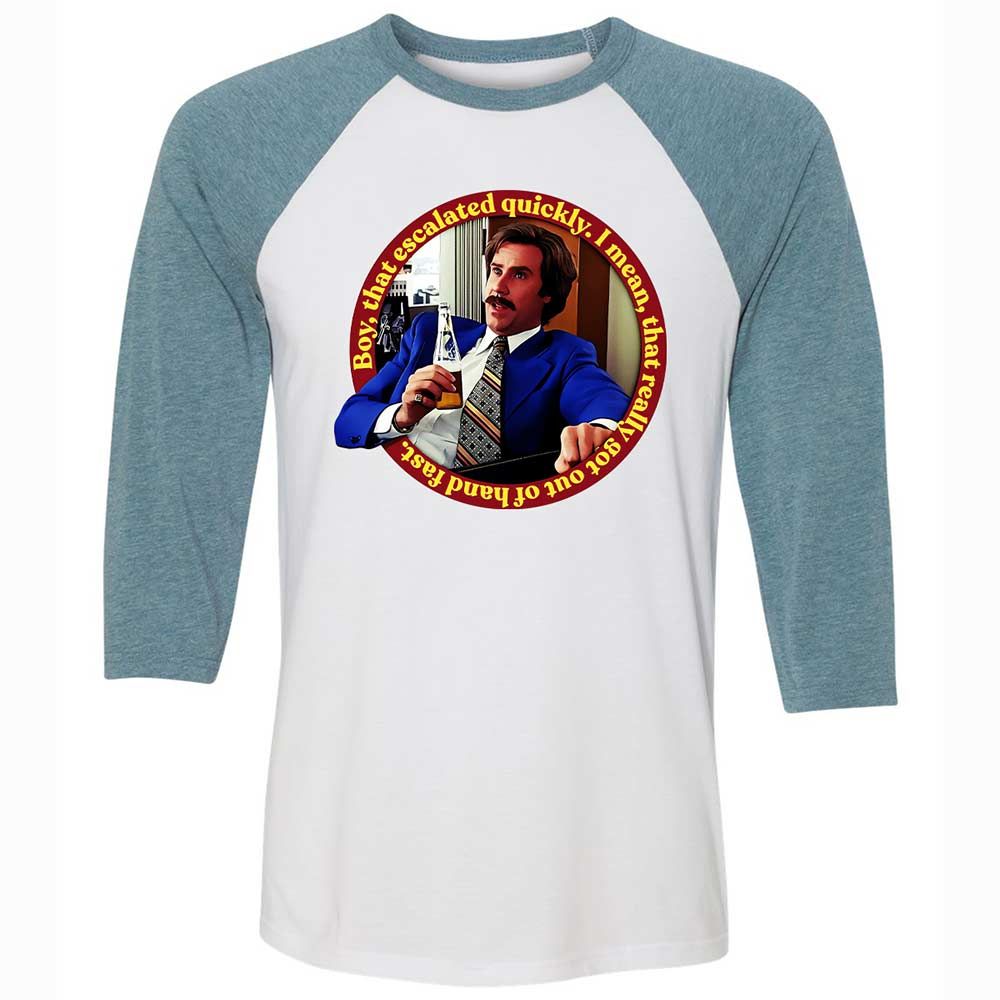 Unisex 3/4 Baseball Tee - SR56DRDA - White/Denim - 3