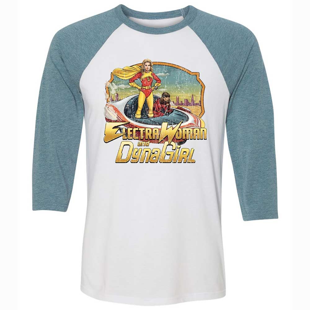Unisex 3/4 Baseball Tee - PPJJTTMR - White/Denim - 3