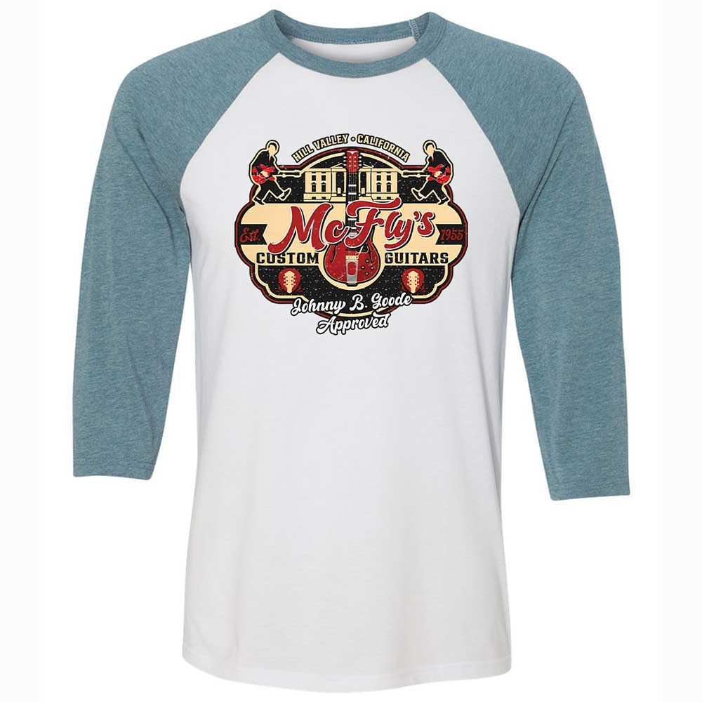 Unisex 3/4 Baseball Tee - LYLR72FW - White/Denim - 3