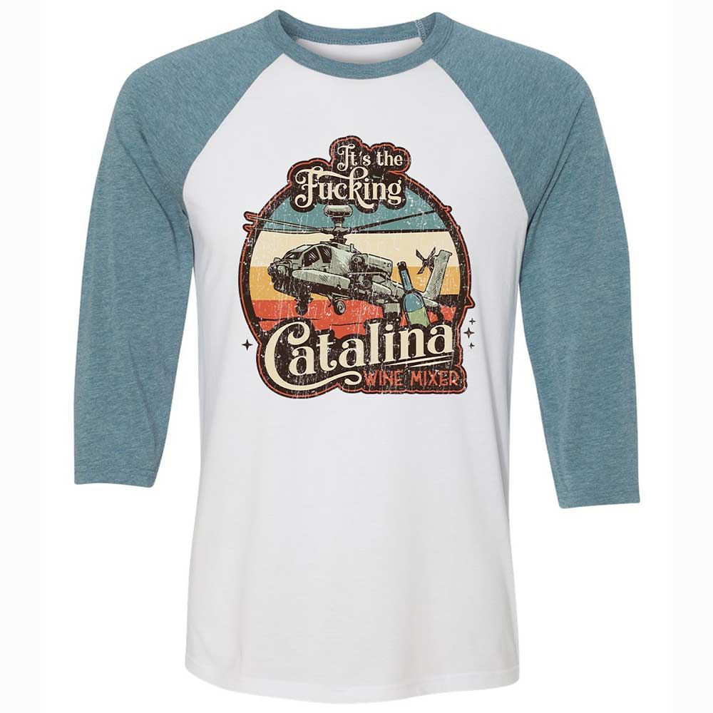 Unisex 3/4 Baseball Tee - TCXV36MW - White/Denim - 3