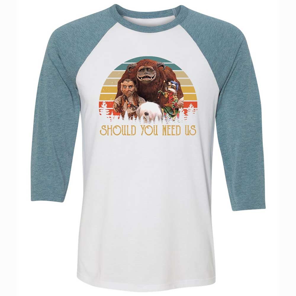 Unisex 3/4 Baseball Tee - YL1MSXBS - White/Denim - 3