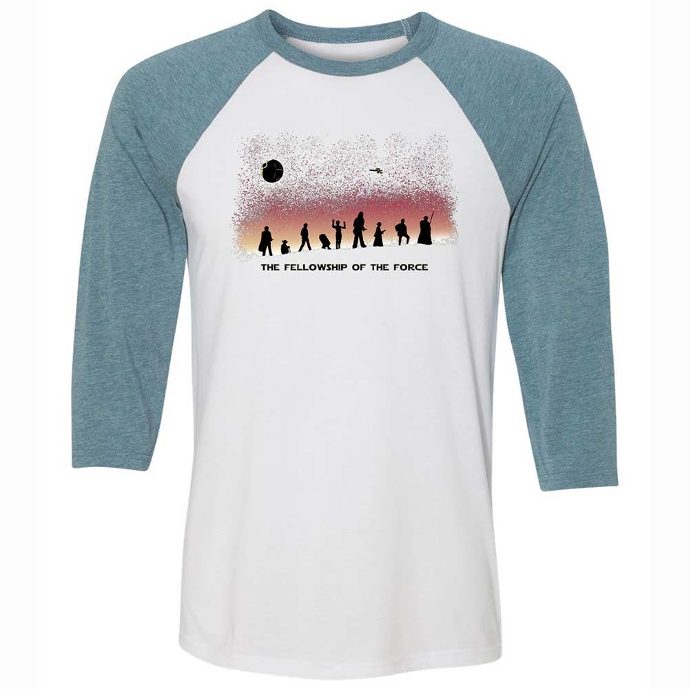 Unisex 3/4 Baseball Tee - YADVFZJK - White/Denim - 3