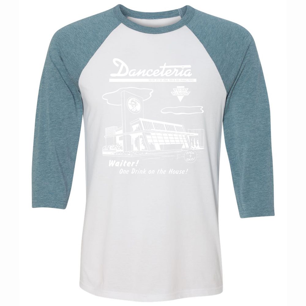 Unisex 3/4 Baseball Tee - XRM1UGN1 - White/Denim - 3