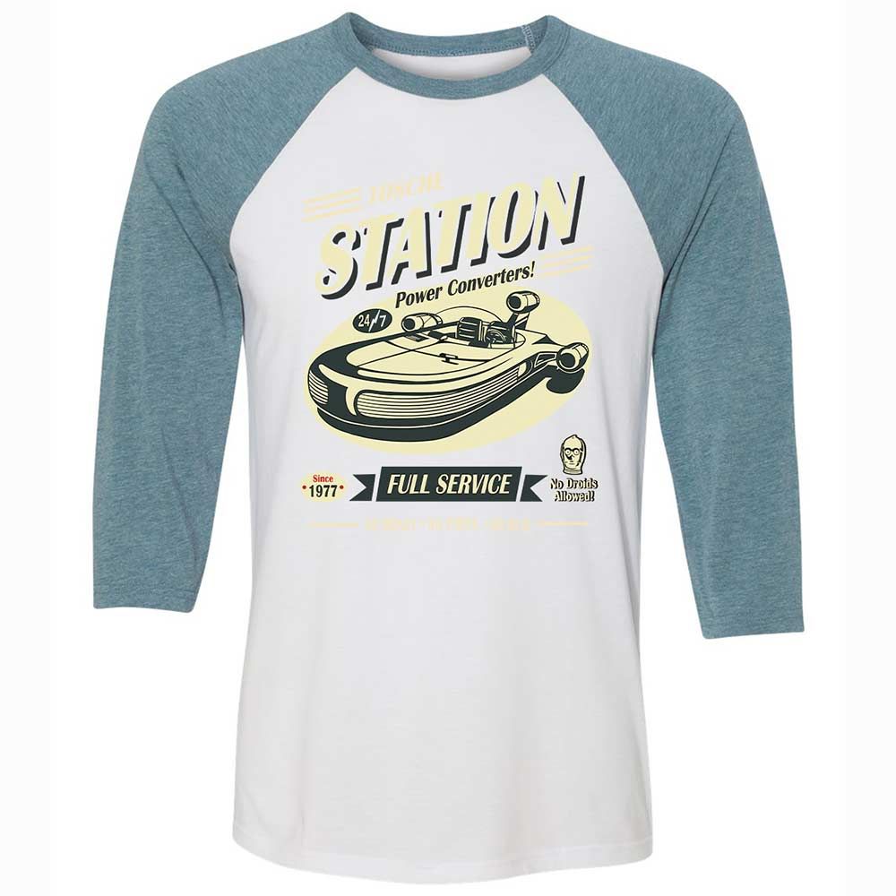 Unisex 3/4 Baseball Tee - C1KCVXG6 - White/Denim - 3