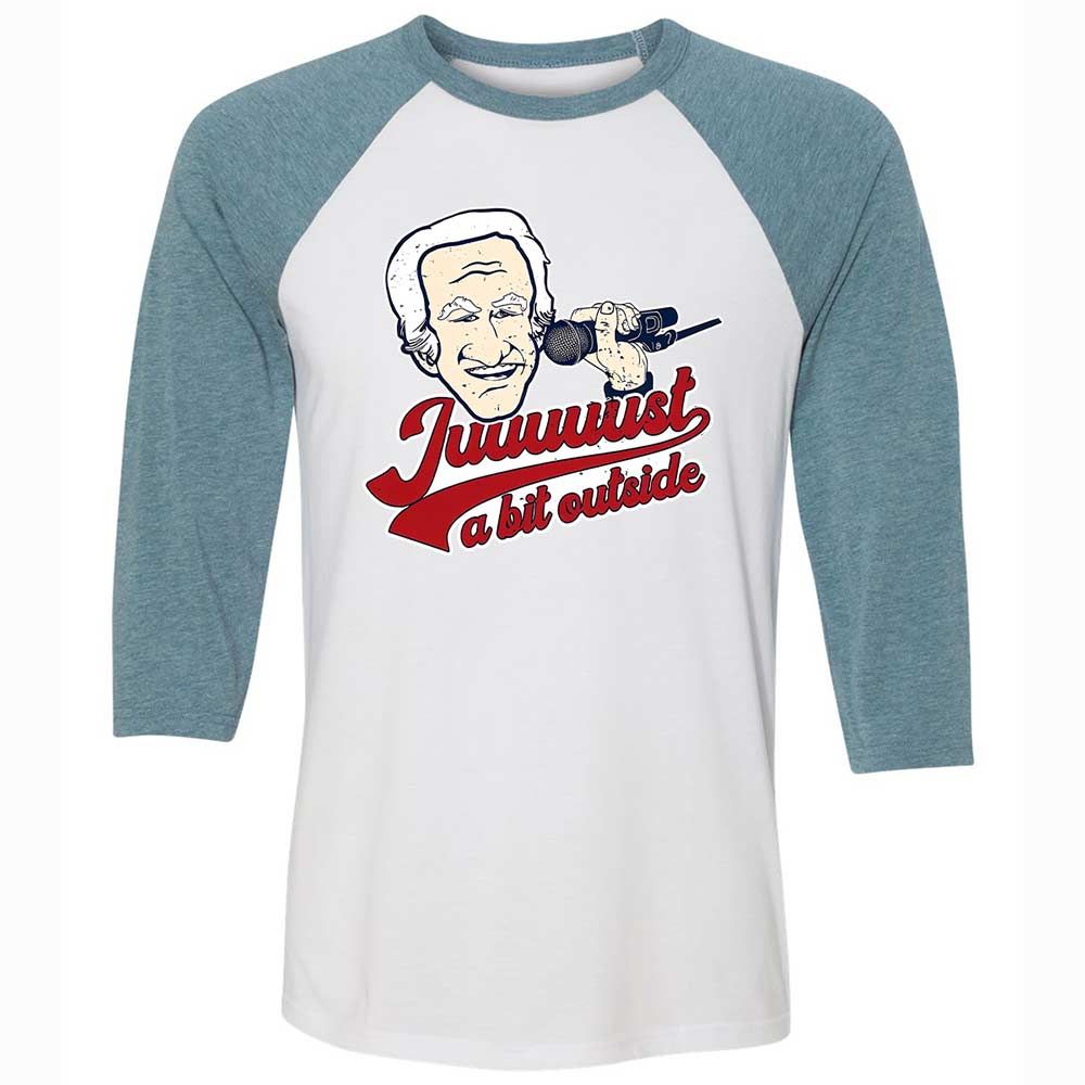 Unisex 3/4 Baseball Tee - X1D1HB7F - White/Denim - 3