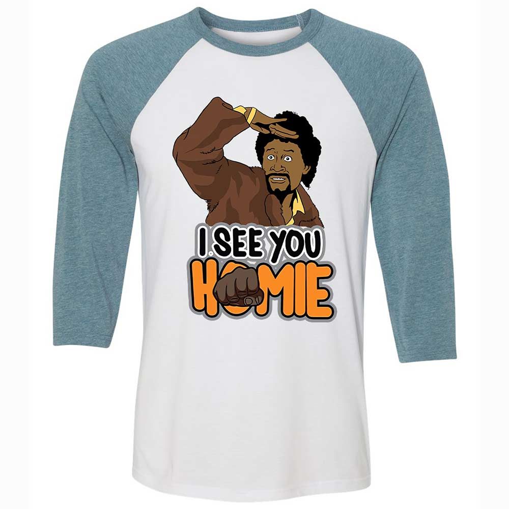 Unisex 3/4 Baseball Tee - B94MZM22 - White/Denim - 3
