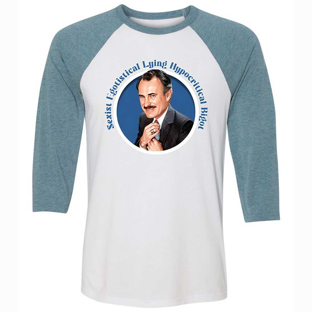 Unisex 3/4 Baseball Tee - HGT6UE5L - White/Denim - 3