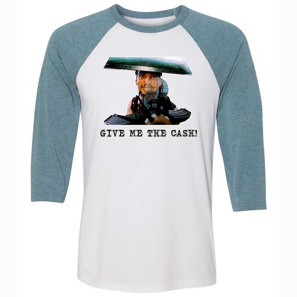 Unisex 3/4 Baseball Tee - SJ6A9B51 - White/Denim - 3