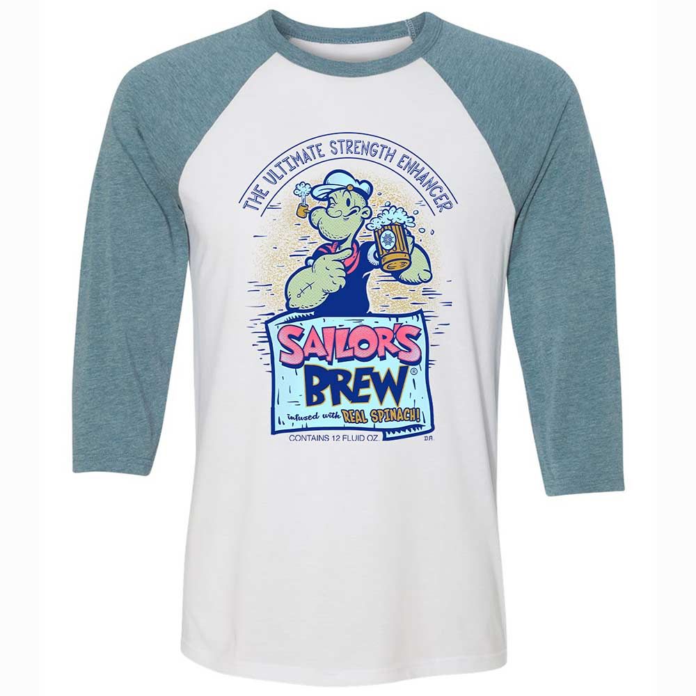 Unisex 3/4 Baseball Tee - 57LC3SJC - White/Denim - 3