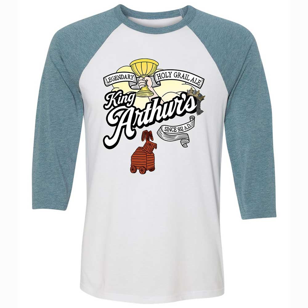 Unisex 3/4 Baseball Tee - QUXLPQDA - White/Denim - 3