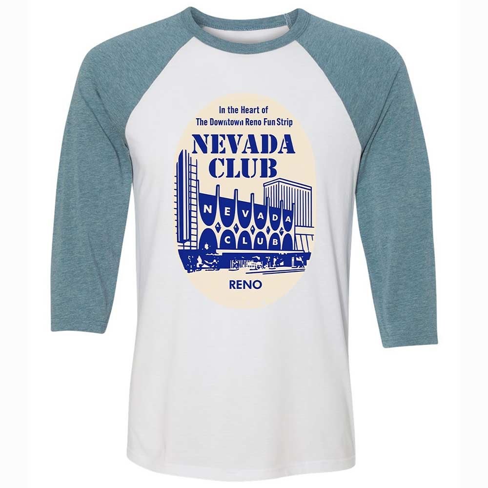 Unisex 3/4 Baseball Tee - KHRFMWW7 - White/Denim - 3