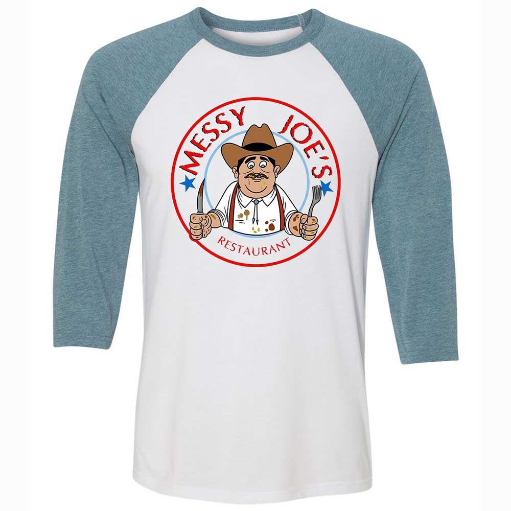 Unisex 3/4 Baseball Tee - E2U1ZTQK - White/Denim - 3