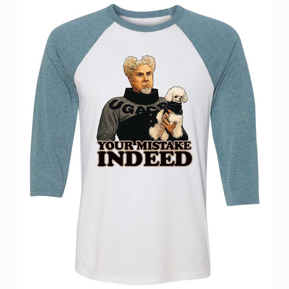 Unisex 3/4 Baseball Tee - VDRHCM4U - White/Denim - 3