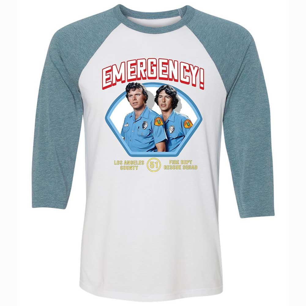 Unisex 3/4 Baseball Tee - A4D5F7PS - White/Denim - 3