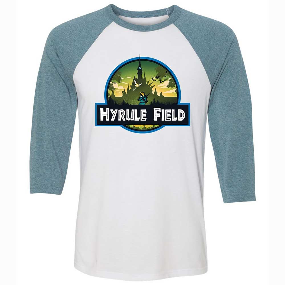 Unisex 3/4 Baseball Tee - 3ECFV8G6 - White/Denim - 3