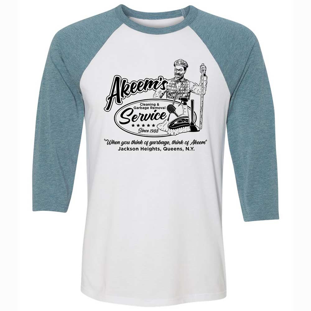 Unisex 3/4 Baseball Tee - 9KUZ4YYK - White/Denim - 3