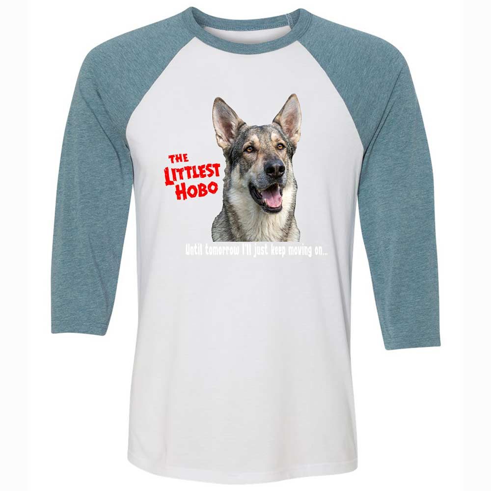 Unisex 3/4 Baseball Tee - TBYATKEU - White/Denim - 3