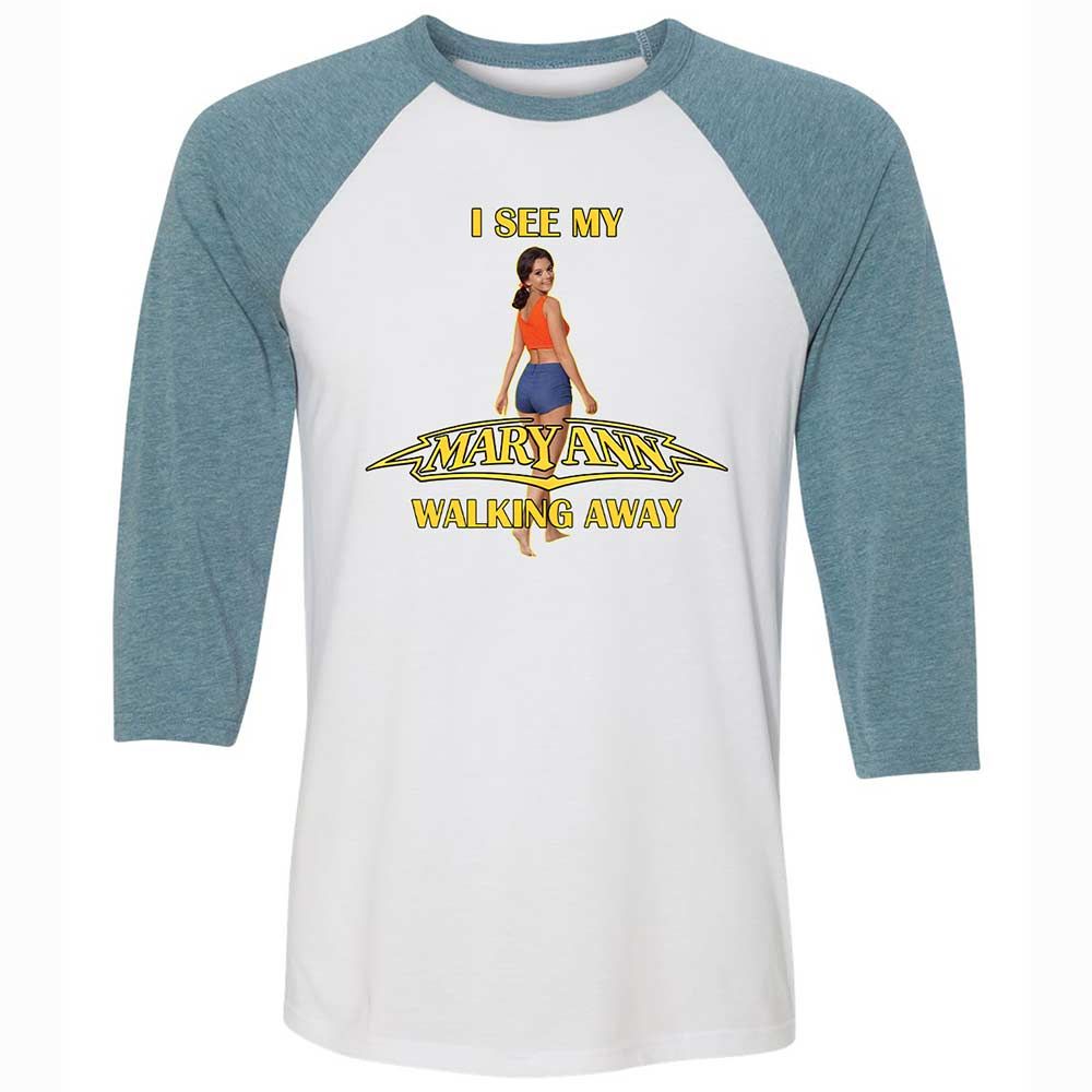 Unisex 3/4 Baseball Tee - 7FTN11ZV - White/Denim - 3