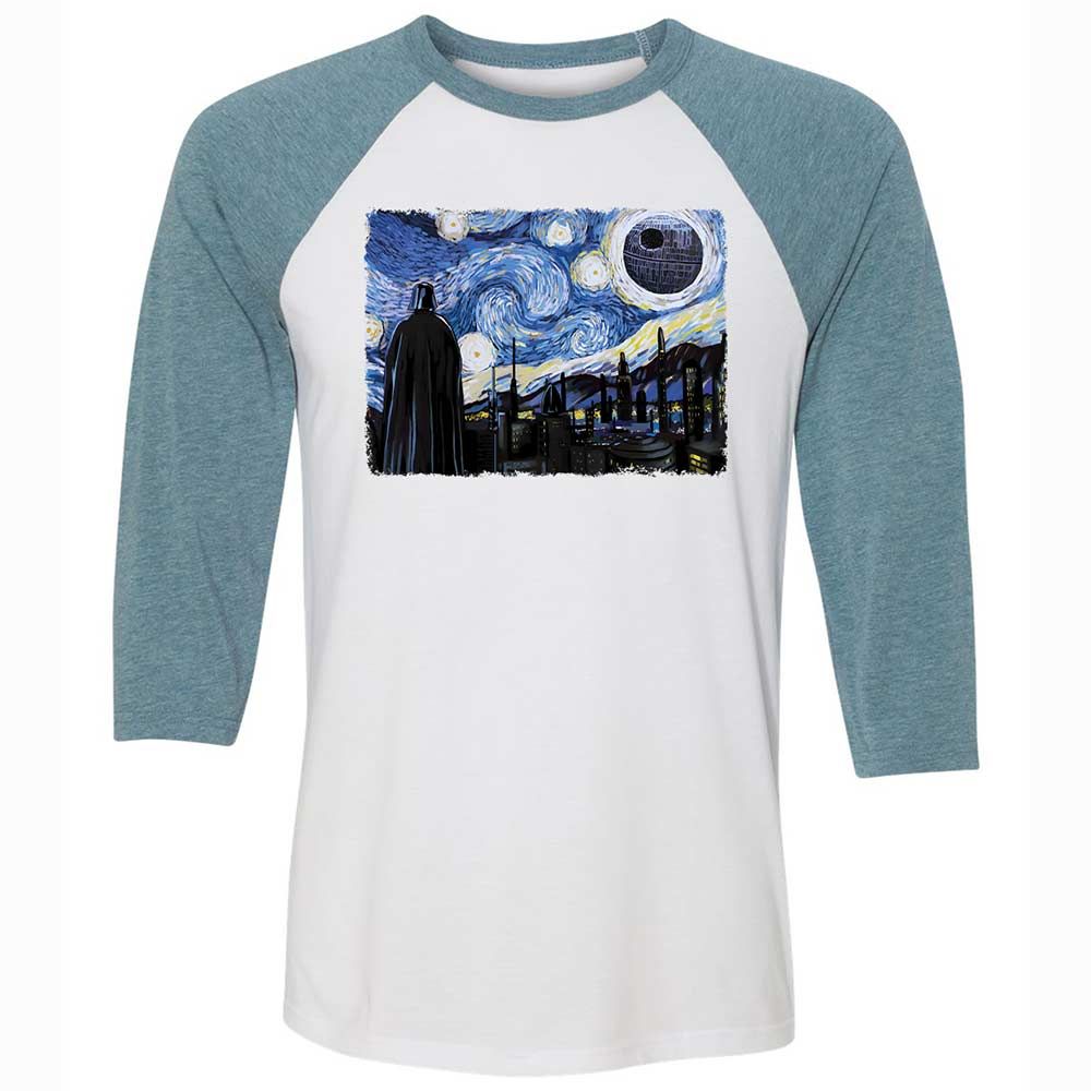 Unisex 3/4 Baseball Tee - 6Q4EQ1TC - White/Denim - 3