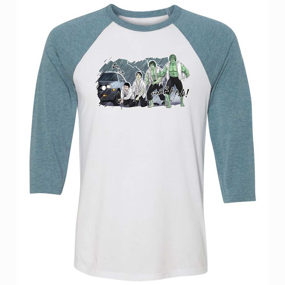 Unisex 3/4 Baseball Tee - FFQF4WW5 - White/Denim - 3
