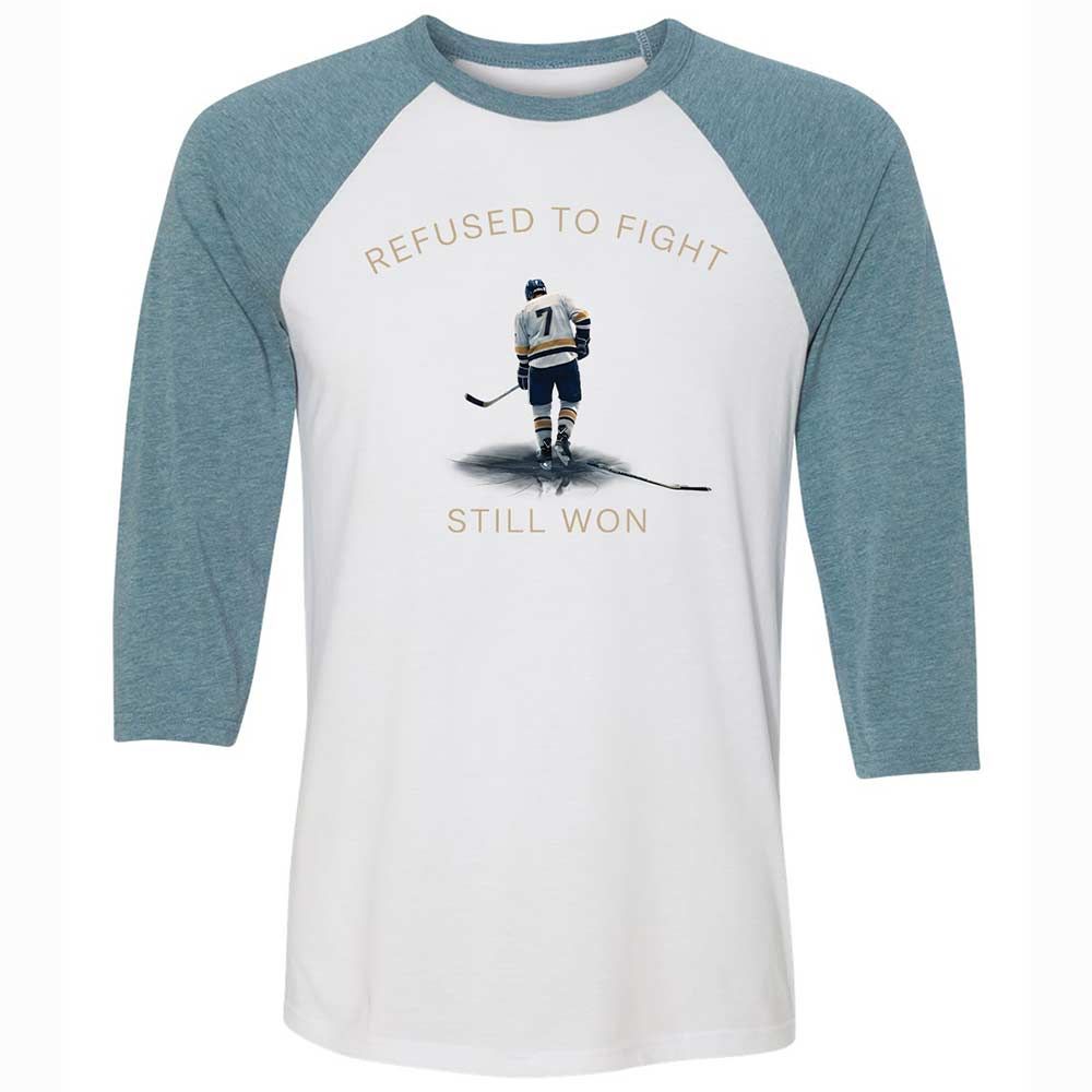 Unisex 3/4 Baseball Tee - SVPWGEXJ - White/Denim - 3
