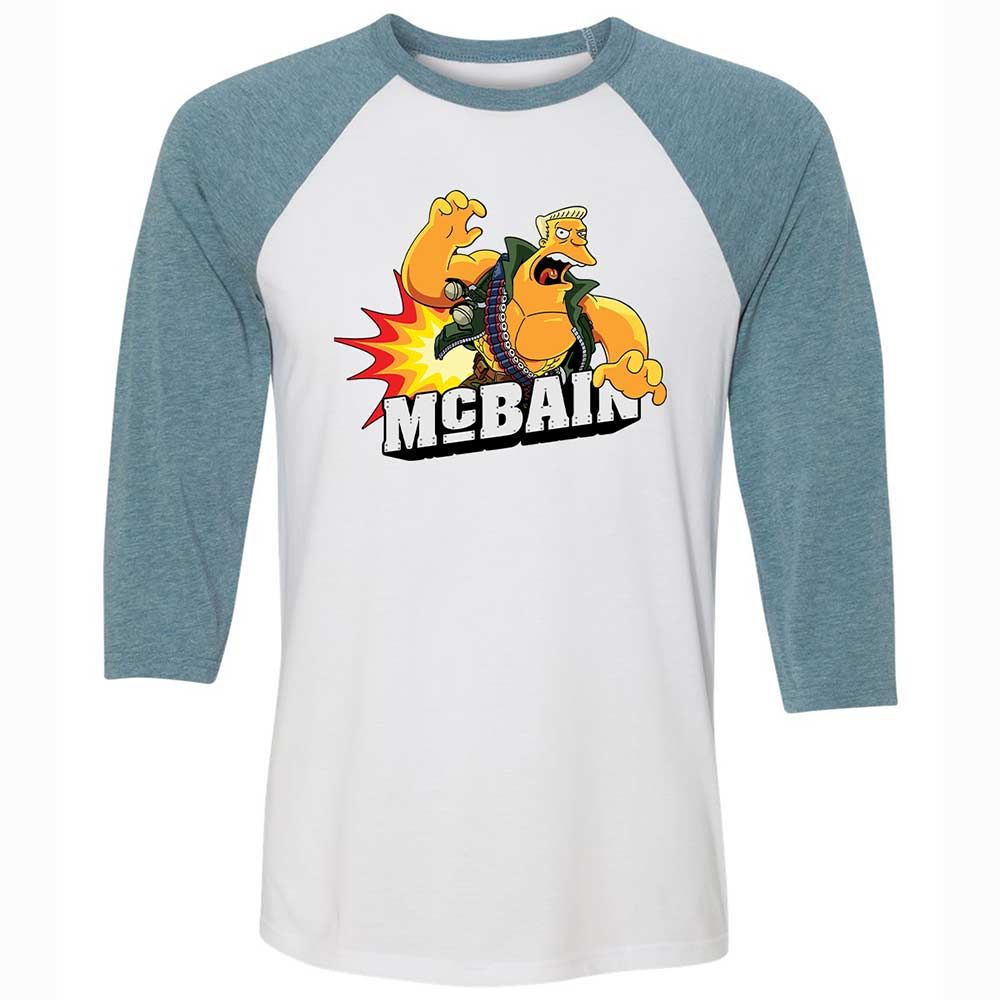 Unisex 3/4 Baseball Tee - VECTVXY9 - White/Denim - 3
