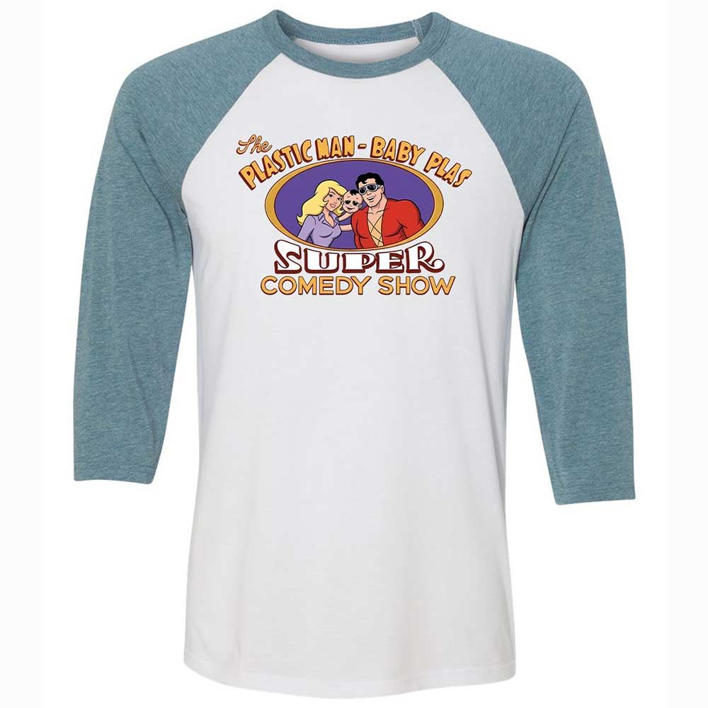 Unisex 3/4 Baseball Tee - FTGZVF89 - White/Denim - 3