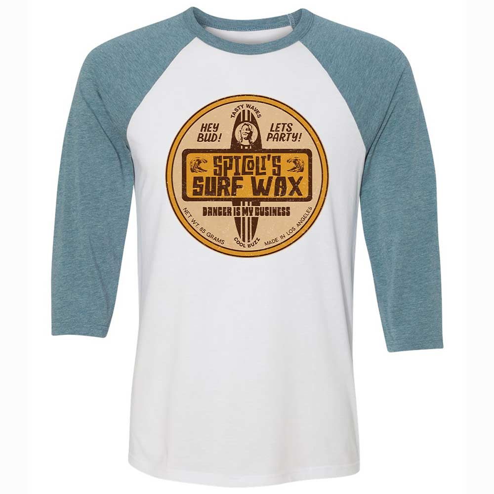 Unisex 3/4 Baseball Tee - Q3DE6R3Z - White/Denim - 3