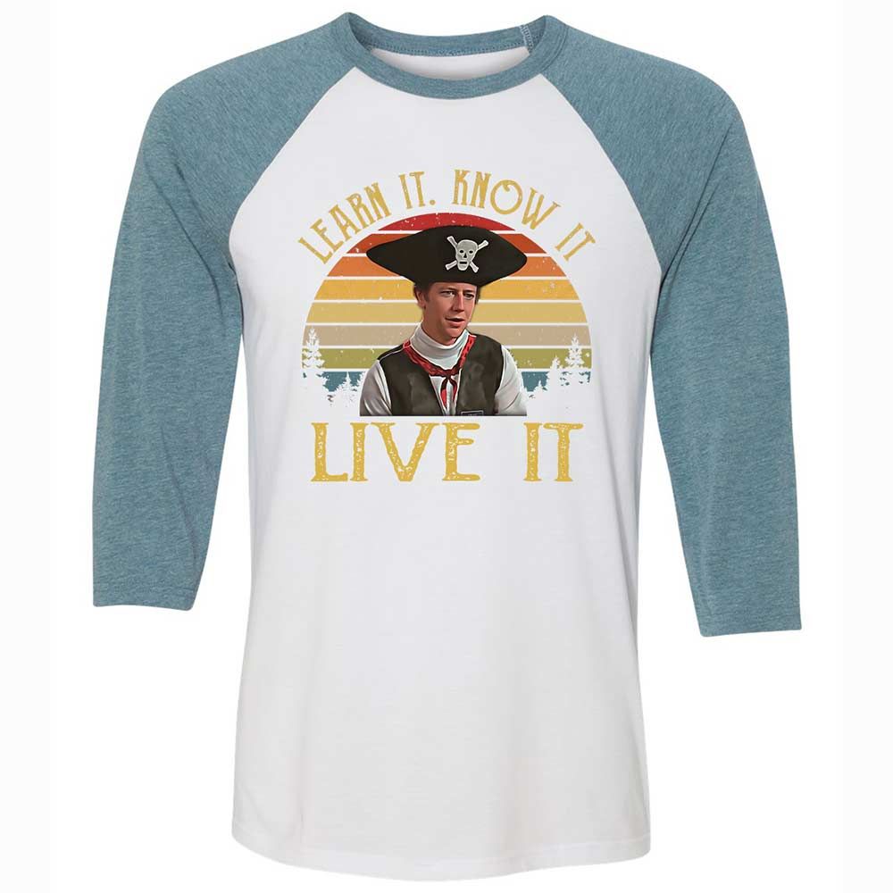 Unisex 3/4 Baseball Tee - SA92MQD9 - White/Denim - 3
