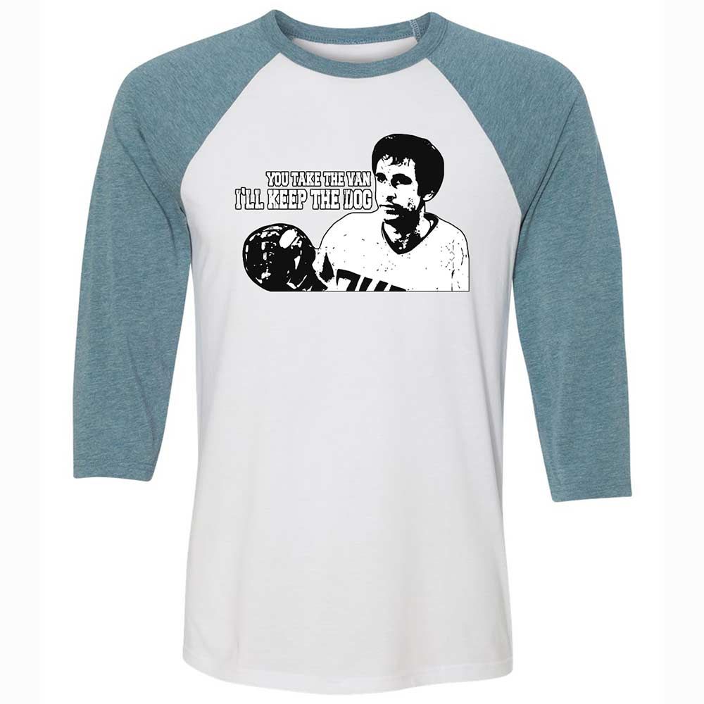 Unisex 3/4 Baseball Tee - 74QPGK42 - White/Denim - 3