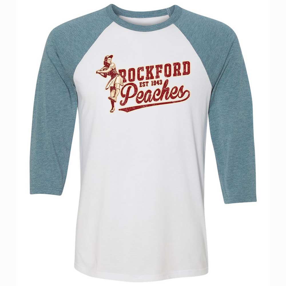 Unisex 3/4 Baseball Tee - W4MZN4BJ - White/Denim - 3