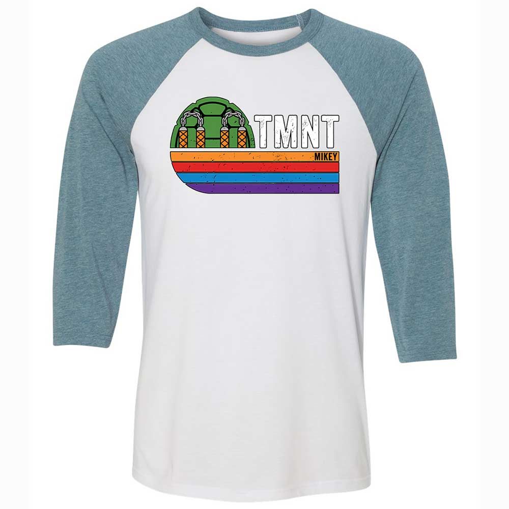 Unisex 3/4 Baseball Tee - BG7PUBLX - White/Denim - 3