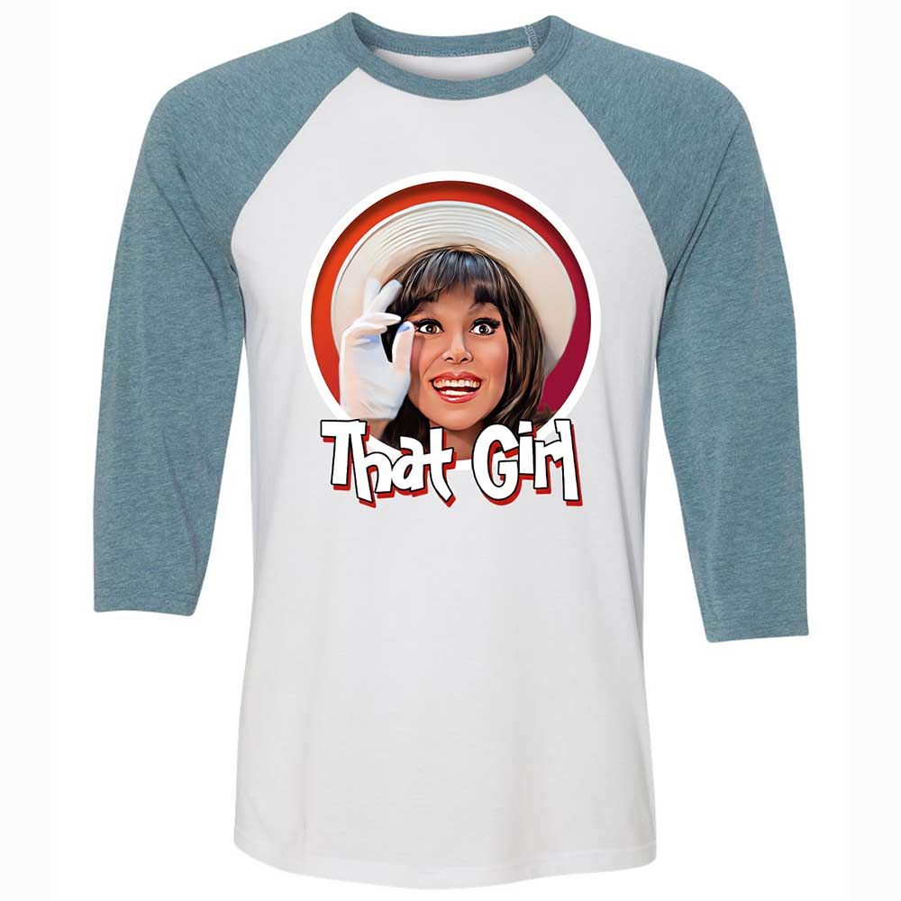 Unisex 3/4 Baseball Tee - F7KRMB9Z - White/Denim - 3