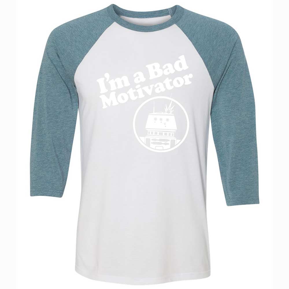 Unisex 3/4 Baseball Tee - CQR1UH5L - White/Denim - 3