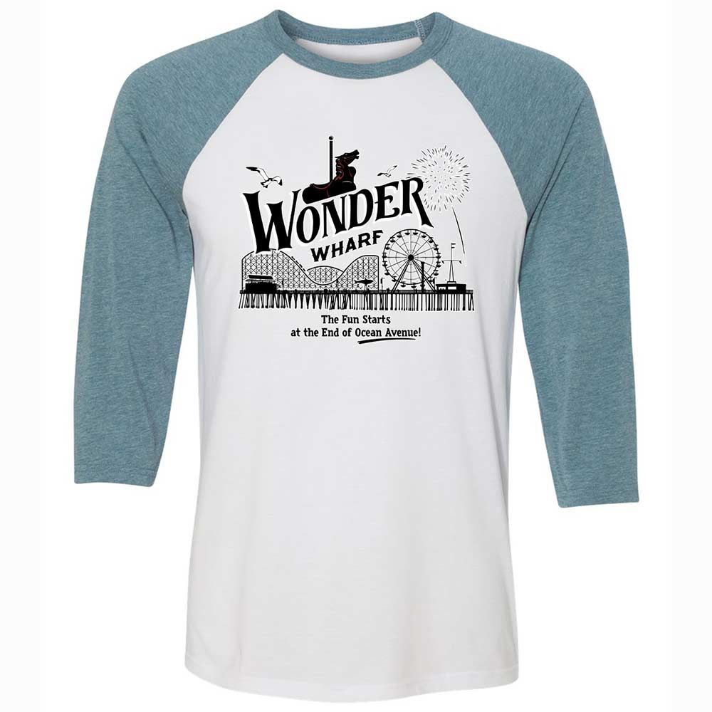 Unisex 3/4 Baseball Tee - NZL3DXX4 - White/Denim - 3