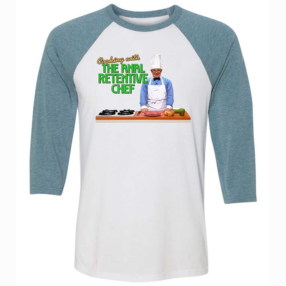 Unisex 3/4 Baseball Tee - CRW45KVQ - White/Denim - 3