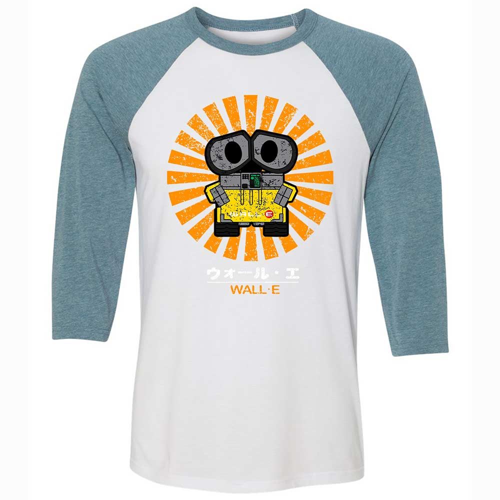 Unisex 3/4 Baseball Tee - HCDSDHSQ - White/Denim - 3