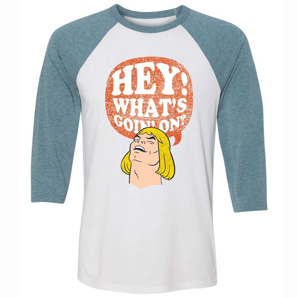 Unisex 3/4 Baseball Tee - QK6ZXC3W - White/Denim - 3