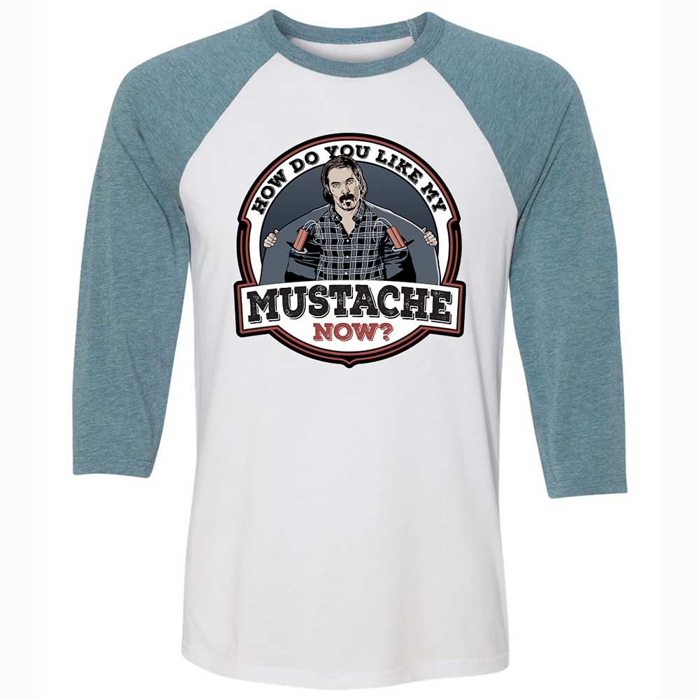 Unisex 3/4 Baseball Tee - S993526Q - White/Denim - 3