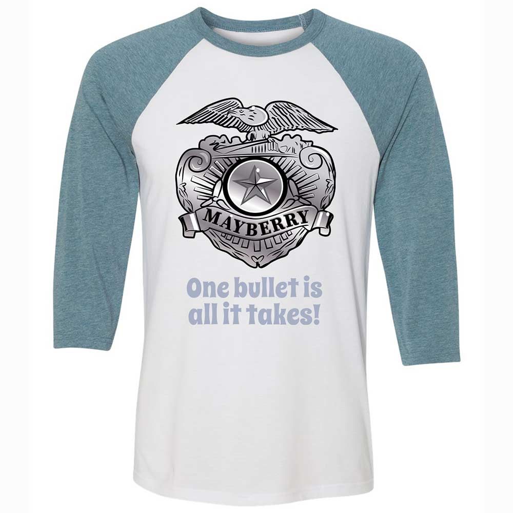 Unisex 3/4 Baseball Tee - 5TZJB6SZ - White/Denim - 3