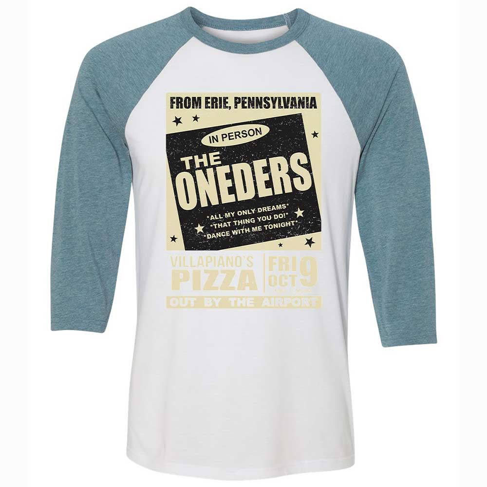 Unisex 3/4 Baseball Tee - JK4TA9YA - White/Denim - 3