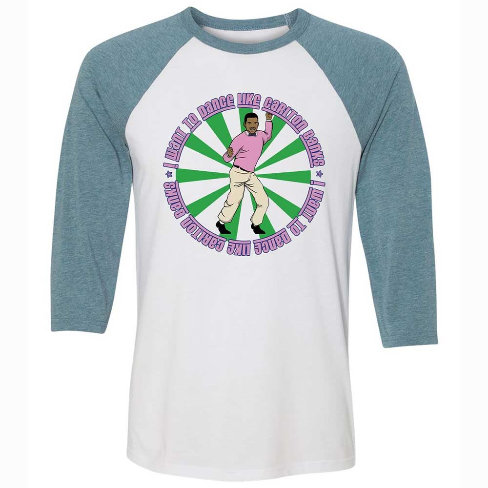 Unisex 3/4 Baseball Tee - QVMM5C3E - White/Denim - 3