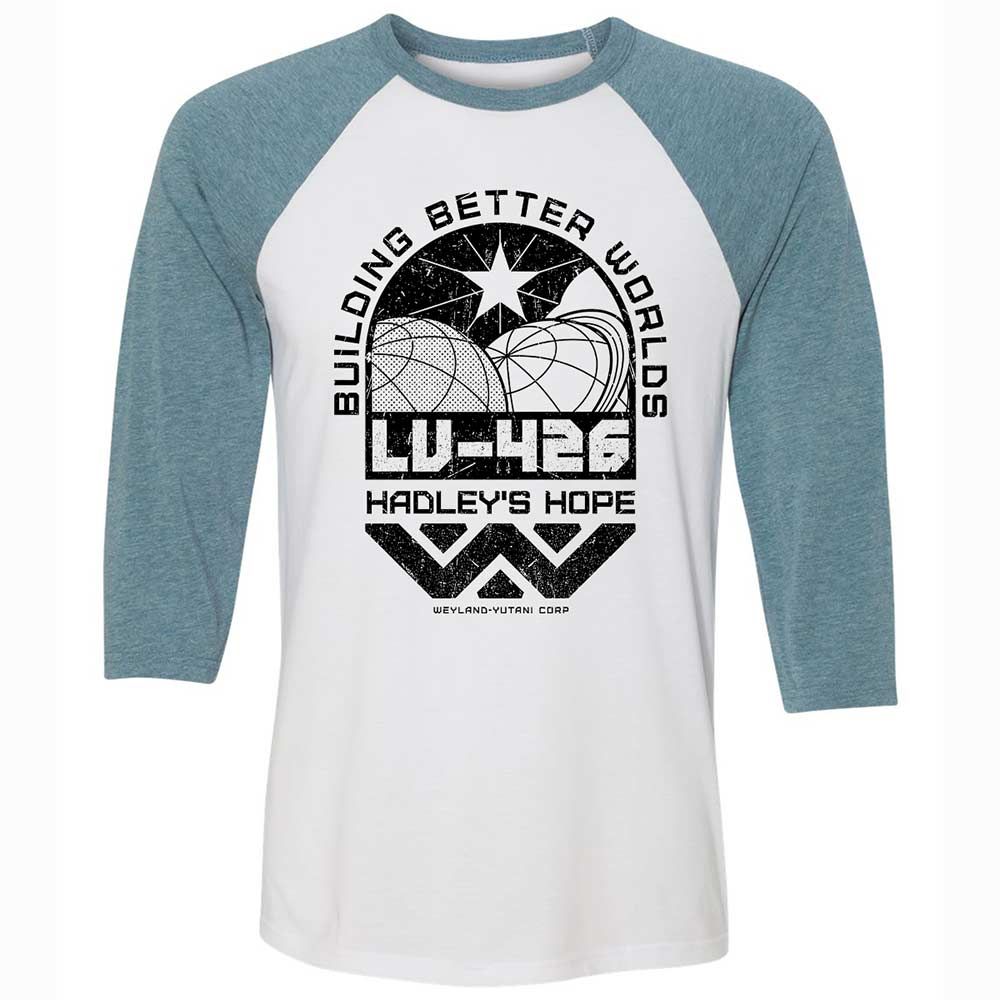 Unisex 3/4 Baseball Tee - QNAEKKTP - White/Denim - 3