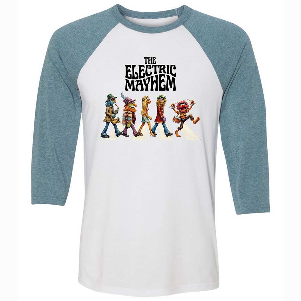 Unisex 3/4 Baseball Tee - 6M6W1B43 - White/Denim - 3
