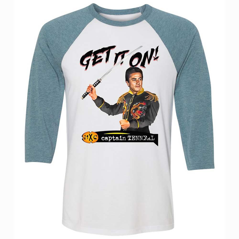 Unisex 3/4 Baseball Tee - Y5MXJTBB - White/Denim - 3