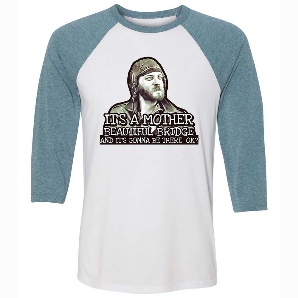 Unisex 3/4 Baseball Tee - SRFJ7BCQ - White/Denim - 3