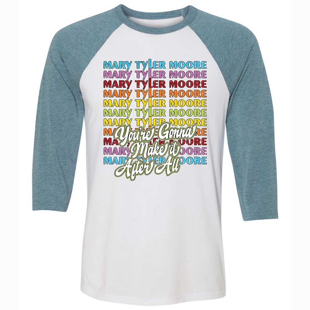 Unisex 3/4 Baseball Tee - 5A1BHK6L - White/Denim - 3
