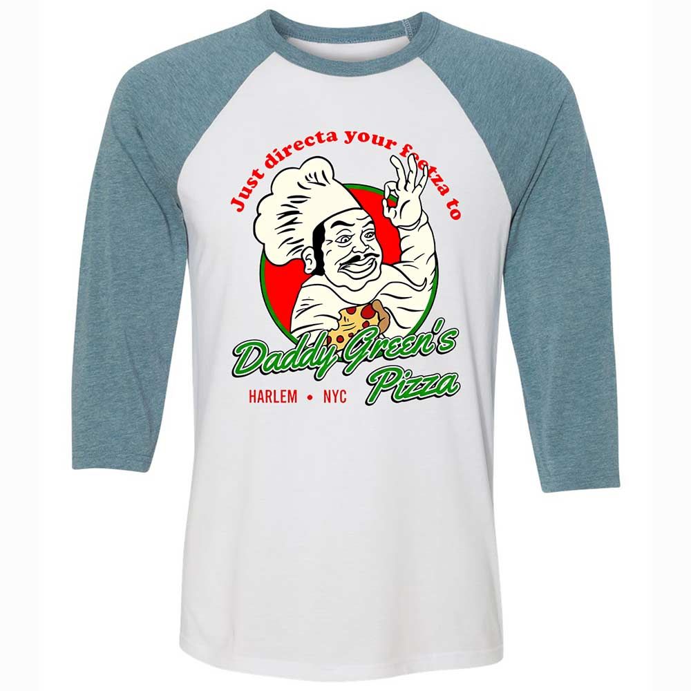 Unisex 3/4 Baseball Tee - 7H52XY3F - White/Denim - 3